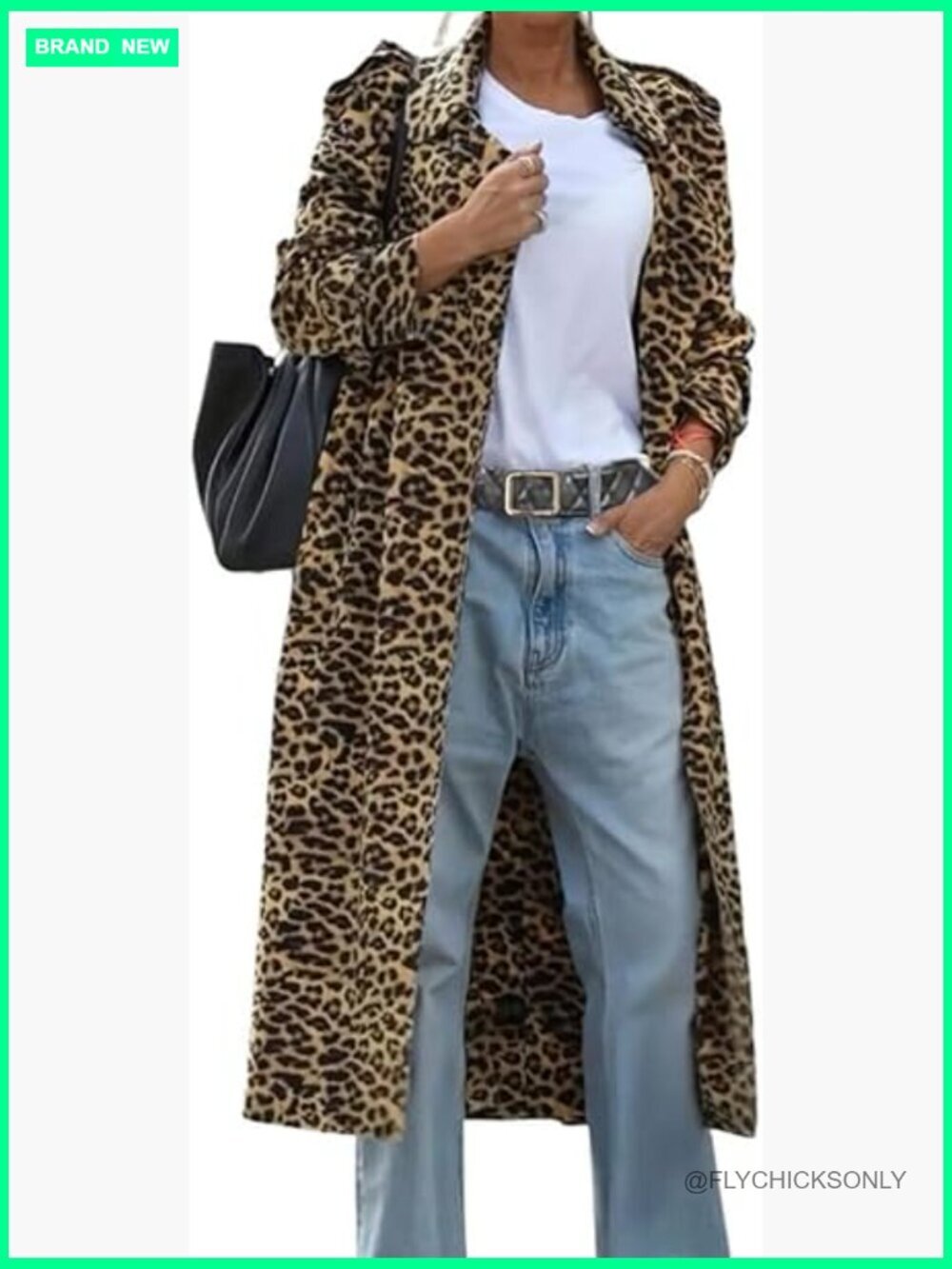 Faux Suede Trench Coat with Notch Lapel, Open Front, Midi Length